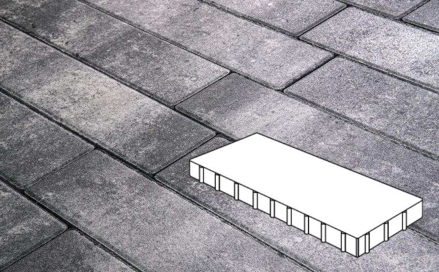 Плитка тротуарная Готика Natur, Плита Б.9.П.10, Скала, 900*300*100 мм