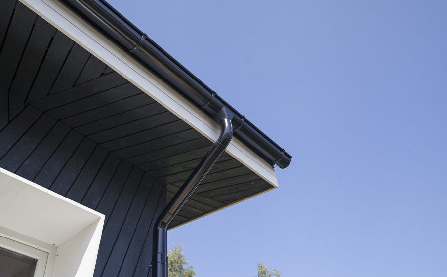 Водосточная система Grand Line Rooftop dRain PU 125/90 мм, RAL 9005