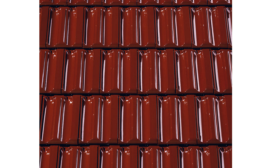 Керамическая черепица рядовая CREATON Ratio Hongeda Finesse красное вино глазурь