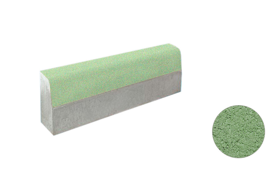 Дорожный бордюр БР 100.30.15 гранит зеленый, неполный покрас, 1000*300*150 мм