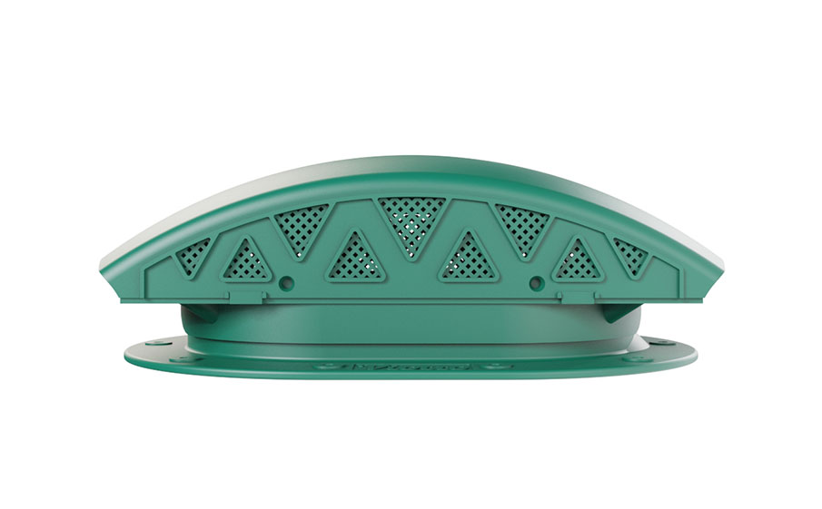 Вентилятор подкровельный Viotto для готовой мягкой и фальцевой кровли, RAL 6005 зеленый