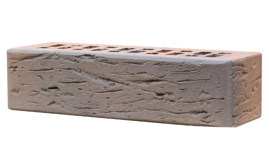 Кирпич клинкерный ЛСР Прага светло-коричневый флэш береста, 250*85*65 мм