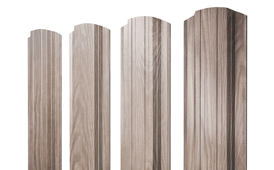 Штакетник Прямоугольный фигурный Print Elite White Wood