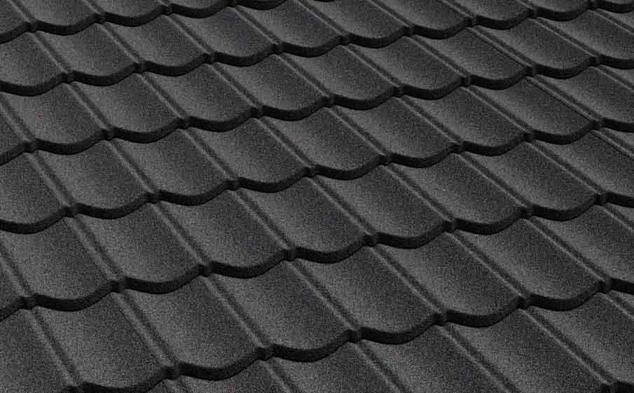 Композитная черепица рядовая AeroDek Традиция цвет Антрацит (07)