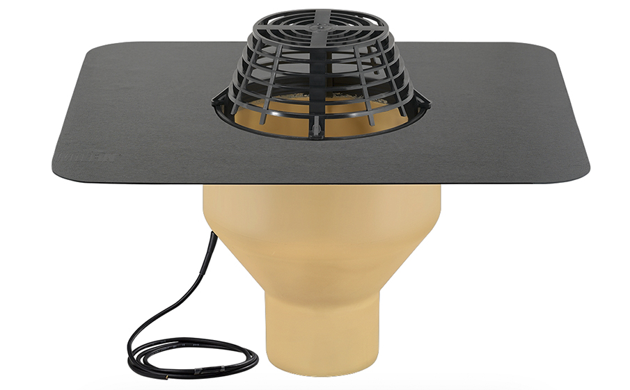 Воронка кровельная вертикальная Sita с обогревом, SitaStandard, DN 150, битумный фартук