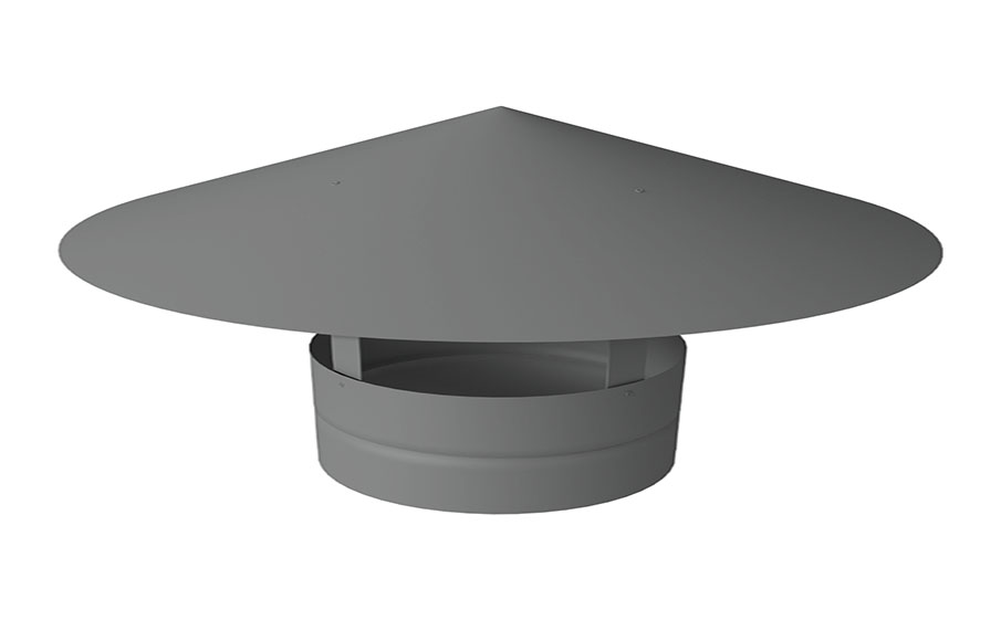 Дымник на трубу Grand Line круглый D 135 мм Satin RAL 9006