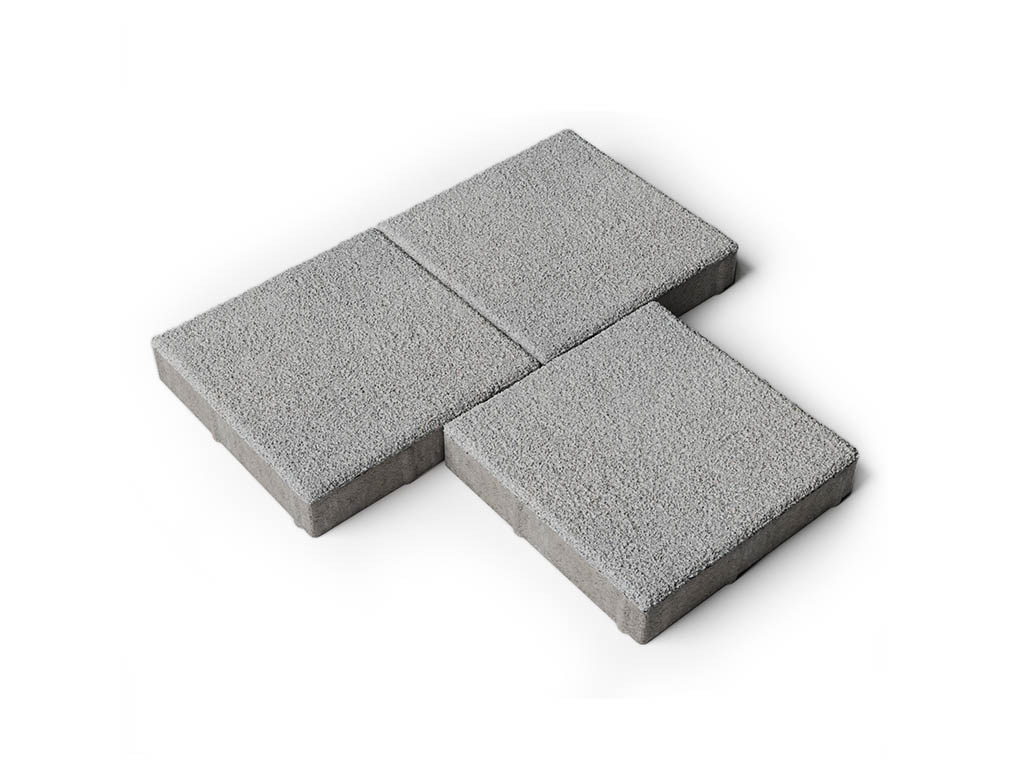 Плитка тротуарная Квадрат А.2.К.4 гранит белый, 200*200*40 мм