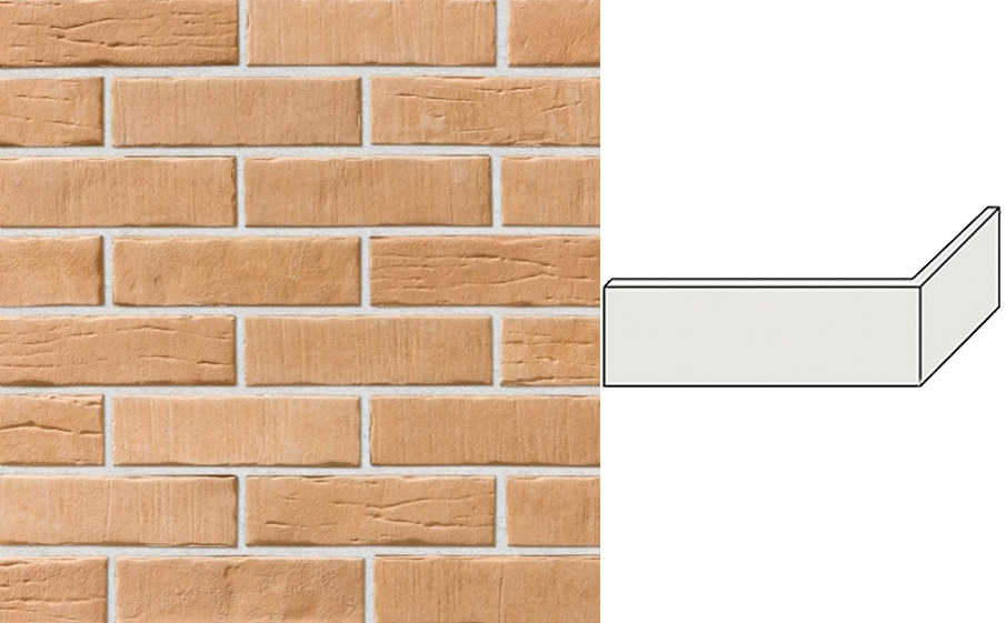 Декоративный кирпич Leonardo Stone угловой элемент Нью-Йорк 237/113*72*12 мм 955