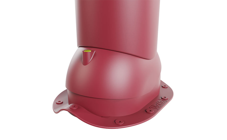 Труба вентиляционная Viotto для металлочерепицы Монтеррей d=125 мм неутепленная, RAL 3005 красный