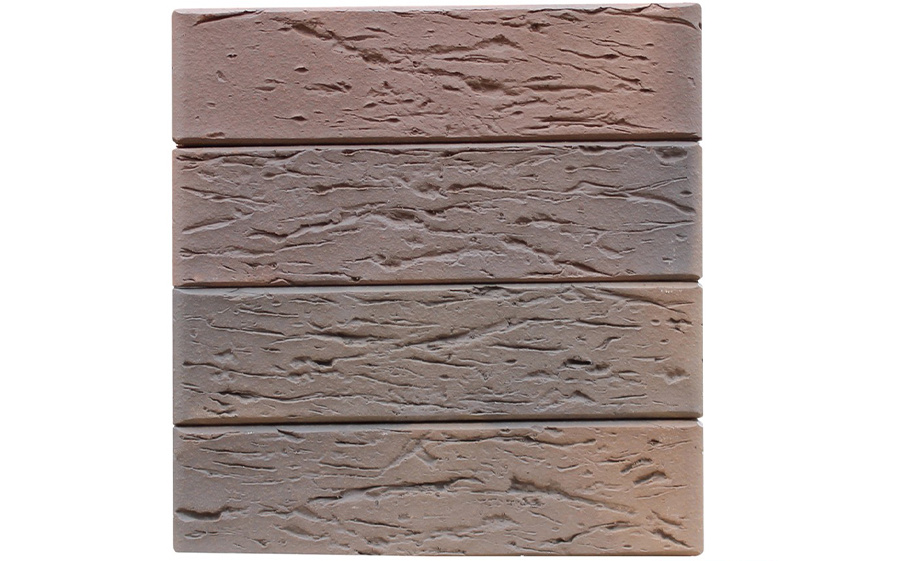 Кирпич клинкерный ЛСР Прага светло-коричневый флэш береста, 250*85*65 мм