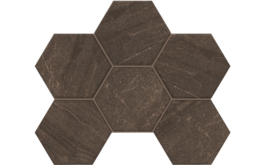 Мозаика Гексагон/Hexagon Estima Габбро/Gabbro GB04, неполированный