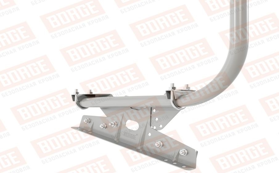 Кровельное ограждение Borge для фальцевой кровли оцинкованное RAL 9006, 300*120 см