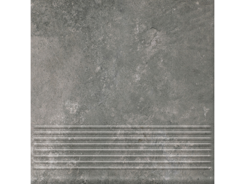 Клинкерная ступень с насечками Paradyz Arteon, Grys, 300*300*8,5 мм