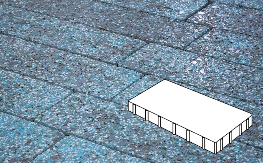 Плитка тротуарная Готика Granite FINERRO, Плита Б.6.П.8, Азул Бахия 600*300*80 мм