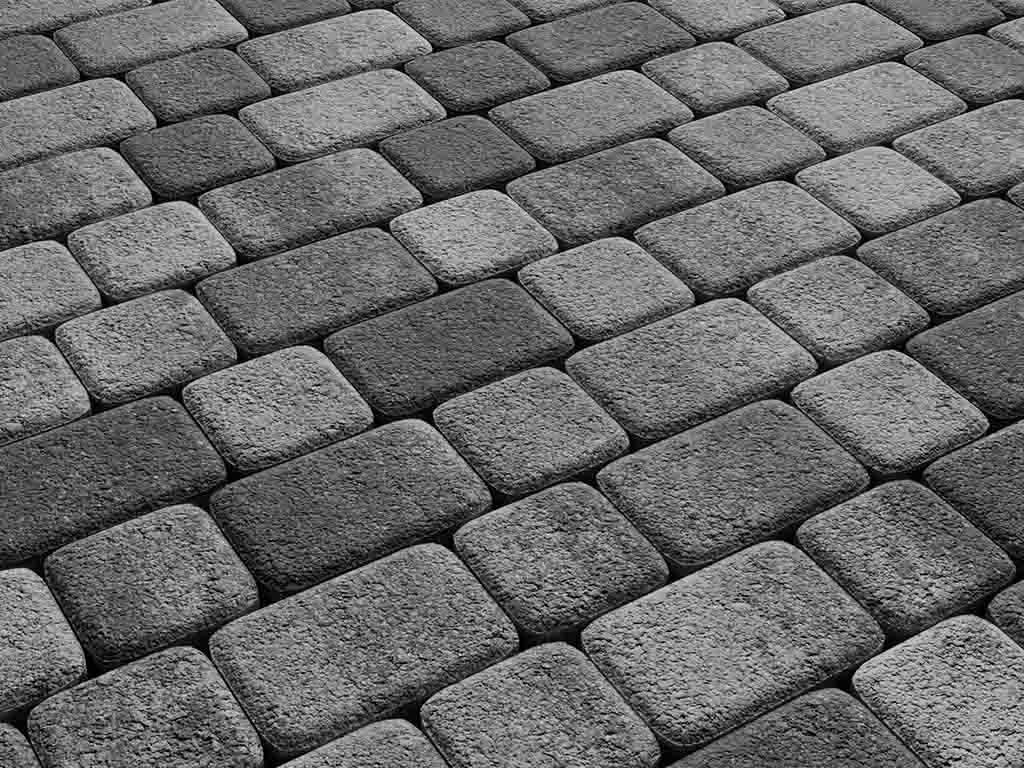 Плитка тротуарная Классико А.4.КО.4 листопад гранит антрацит, комплект 2 шт, толщина 40 мм