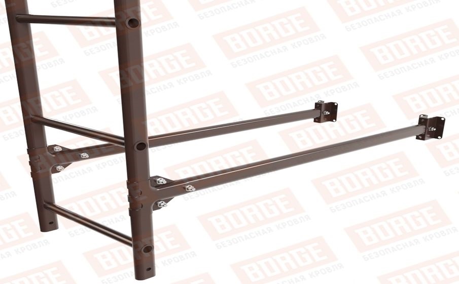 Лестница фасадная Borge (верхняя секция) оцинкованная RAL 8017, 2,7 м