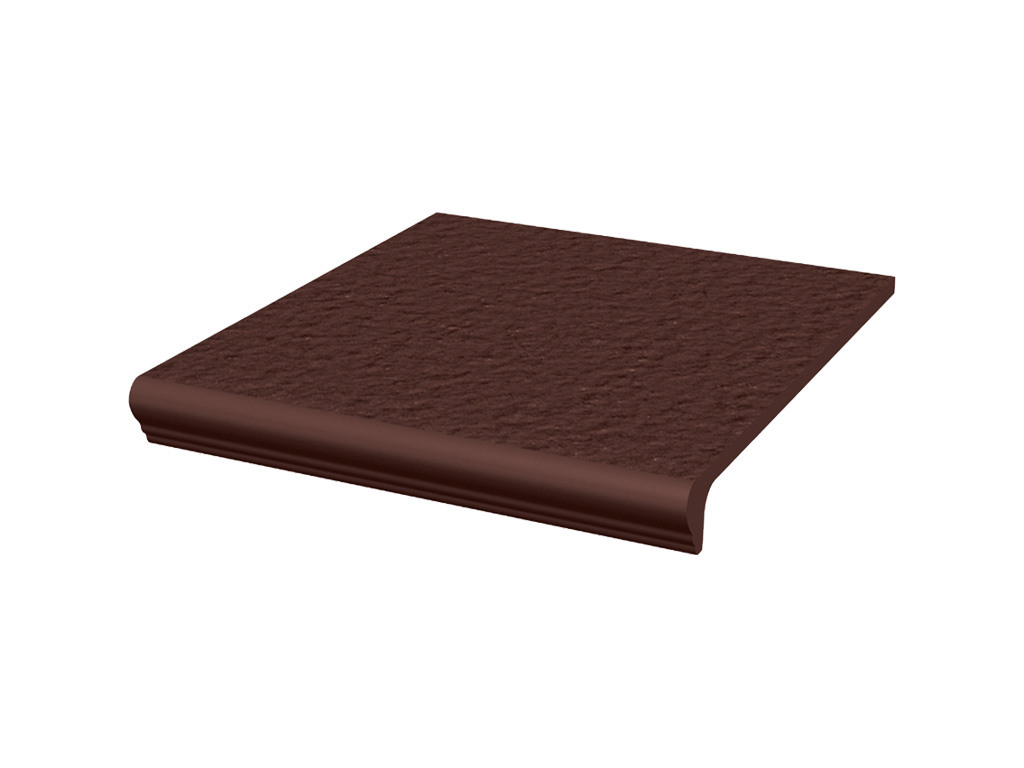 Клинкерная ступень с капиносом Paradyz Natural, Brown, 330*300*11 мм