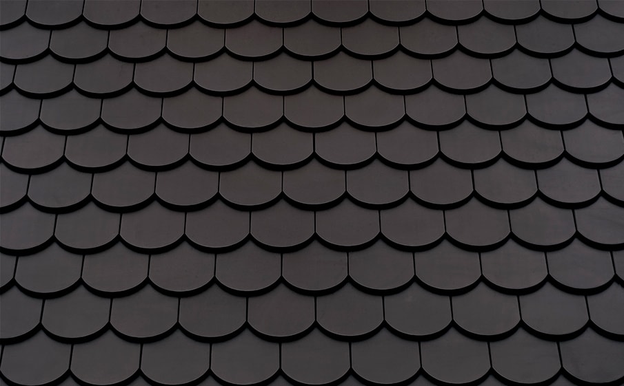 Керамическая рядовая черепица BRAAS Опал антрацит ангоб