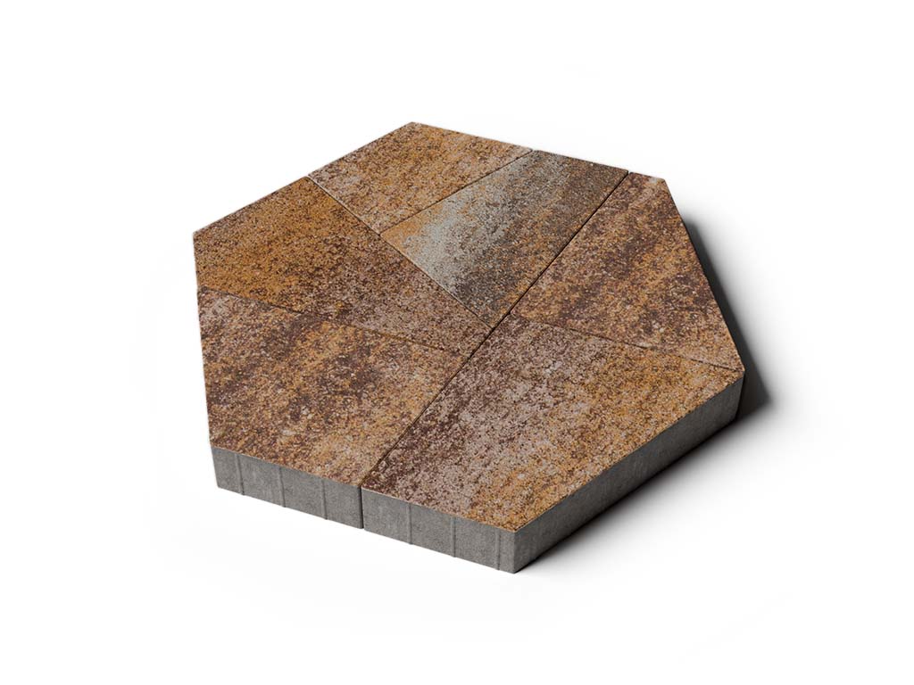 Плитка тротуарная Оригами Б.4.Фсм.8 искусственный камень доломит, комплект 6 шт, толщина 80 мм