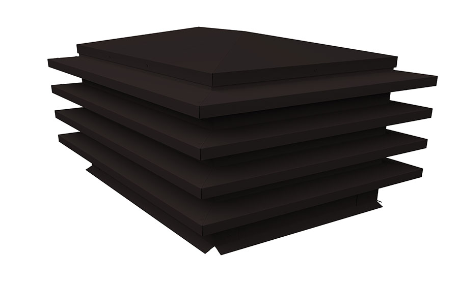 Дымник на трубу Grand Line елка 780*520 мм 0,5 Satin с пленкой RAL 9005 черный