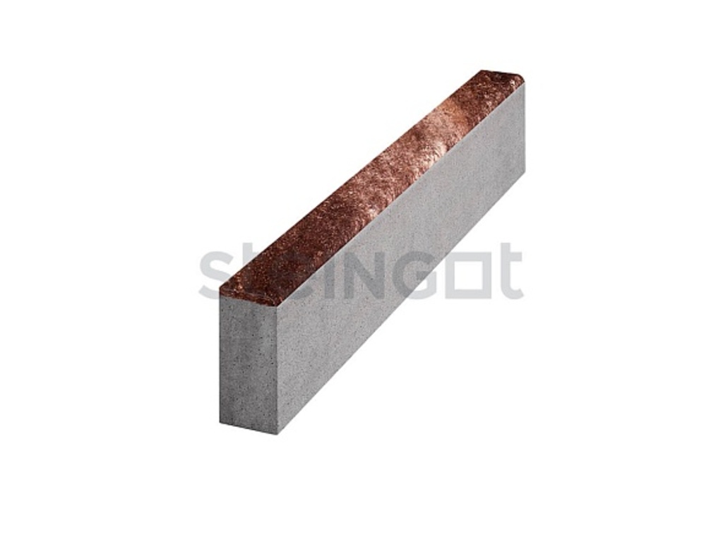 Тротуарный бордюр садовый Steingot, Колормикс, Бурый камень (Stein Brown), 1000*200*80 мм