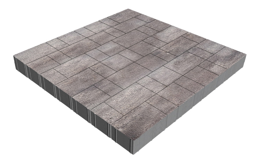 Плитка тротуарная SteinRus Новый город Рид В.8.Псм.8, Native, толщина 80 мм, Умбра