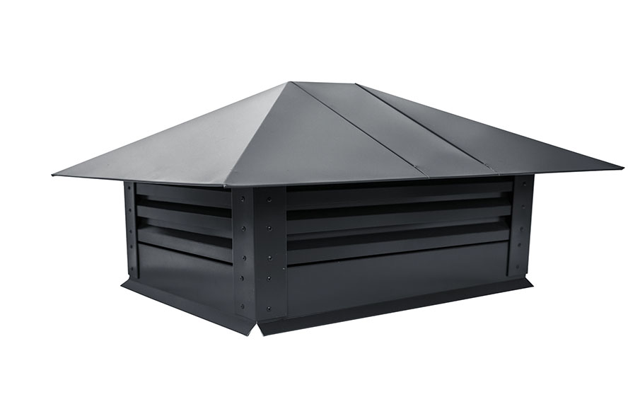 Дымник на трубу Grand Line с жалюзи 520*390 мм Drap RAL 7024