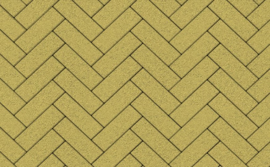 Плитка тротуарная Паркет Б.9.Псм.8 стандарт гладкий желтый, комплект 4 шт, толщина 80 мм