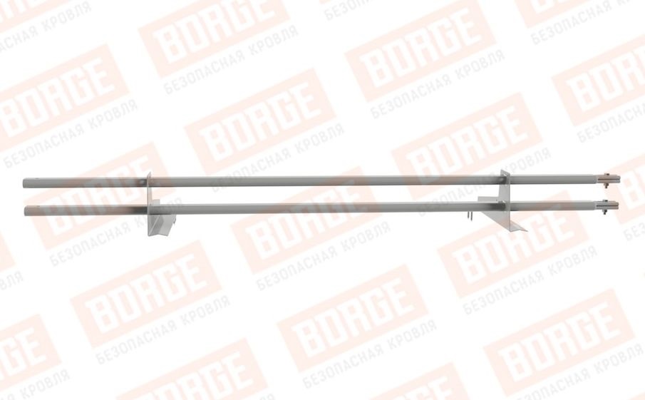 Снегозадержатель трубчатый Borge для черепичной кровли оцинкованный RAL 9006, 1,5 м