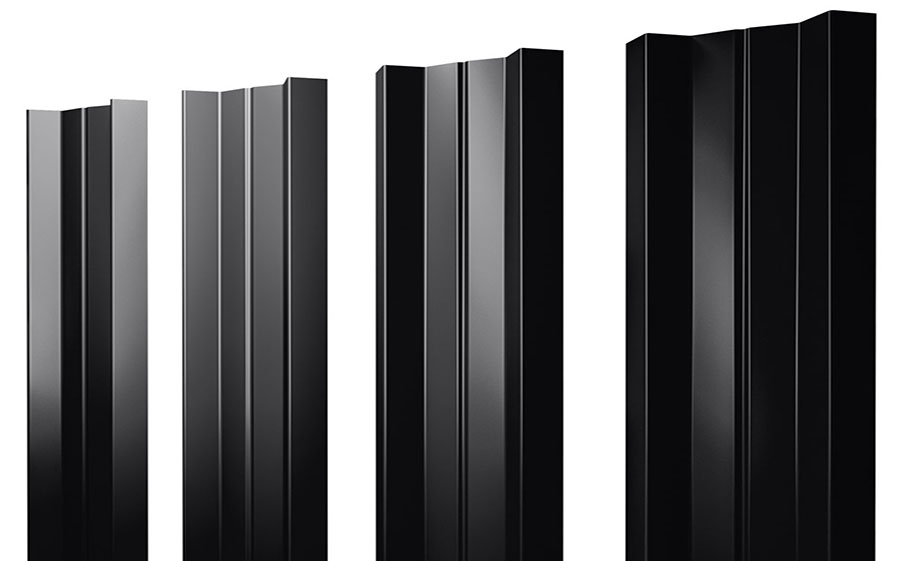 Штакетник М-образный А PurPro Matt  RAL 9005 черный