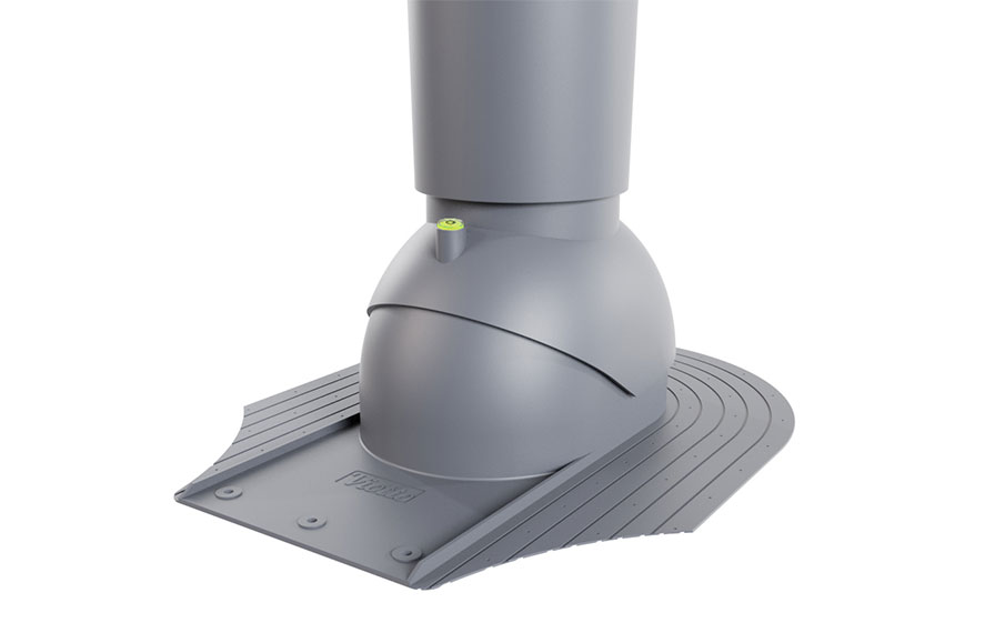 Роторная вентиляция Viotto для мягкой кровли при монтаже d=110 мм утепленная, RAL 7024 графит