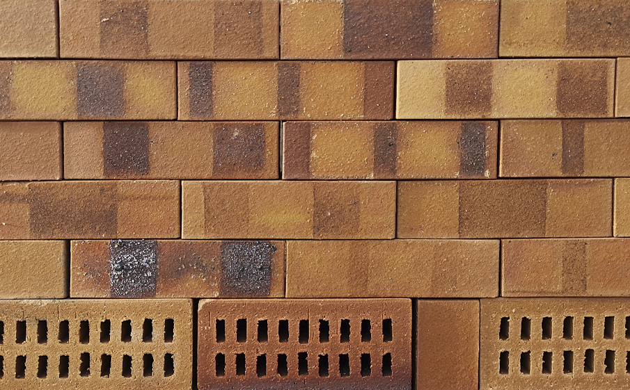 Кирпич клинкерный Muhr 08K Lachsrot Kohle гладкий, 240*115*71 мм