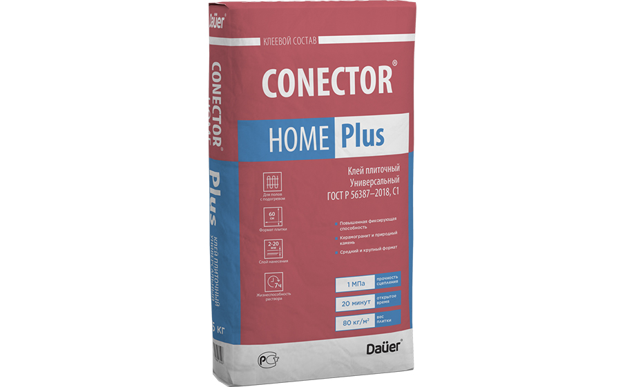 Плиточный клей Dauer Универсальный, CONECTOR HOME PLUS, 25 кг