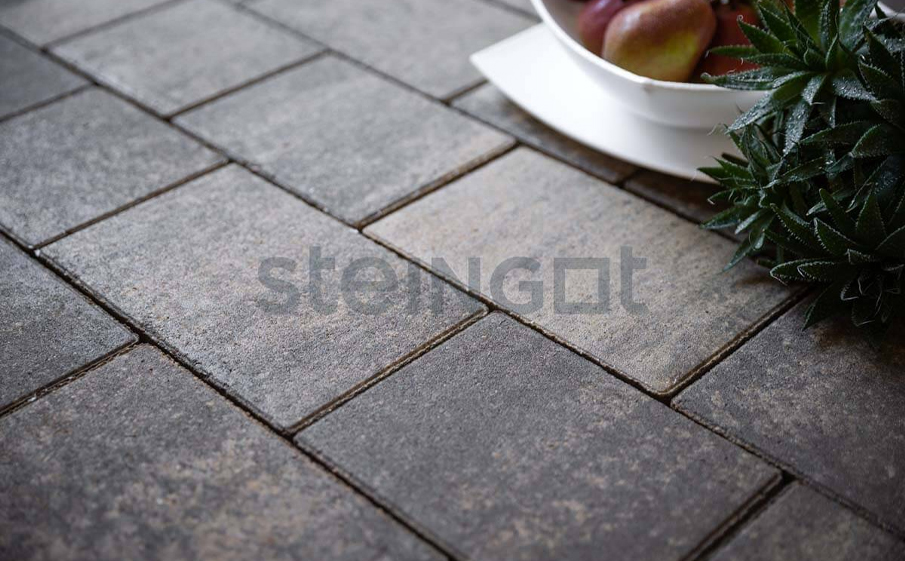 Плитка тротуарная Steingot Color Mix, Новый город, Штайн Блэк, толщина 60 мм