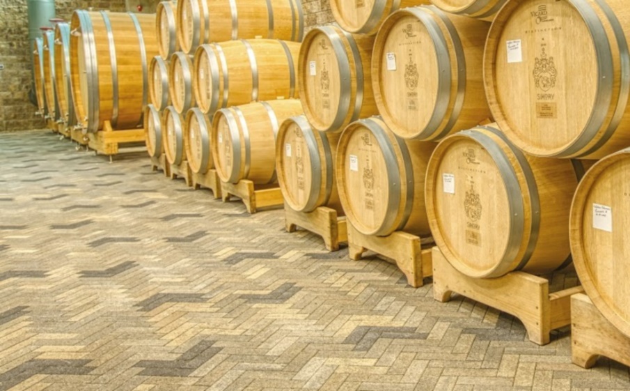 Плитка тротуарная Паркет Б.16.Псм.8 гранит желтый, комплект 6 шт, толщина 80 мм