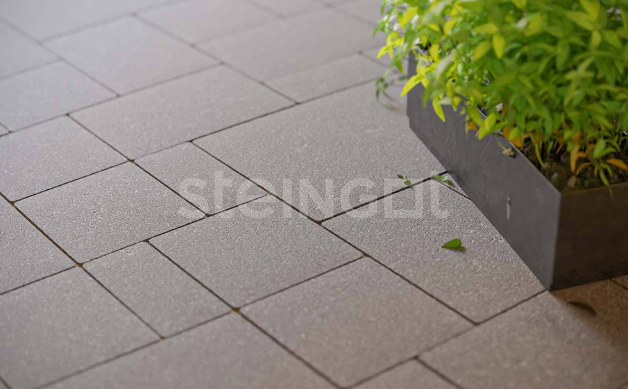 Плитка тротуарная Steingot Моноцвет, Бавария, серый, толщина 60 мм