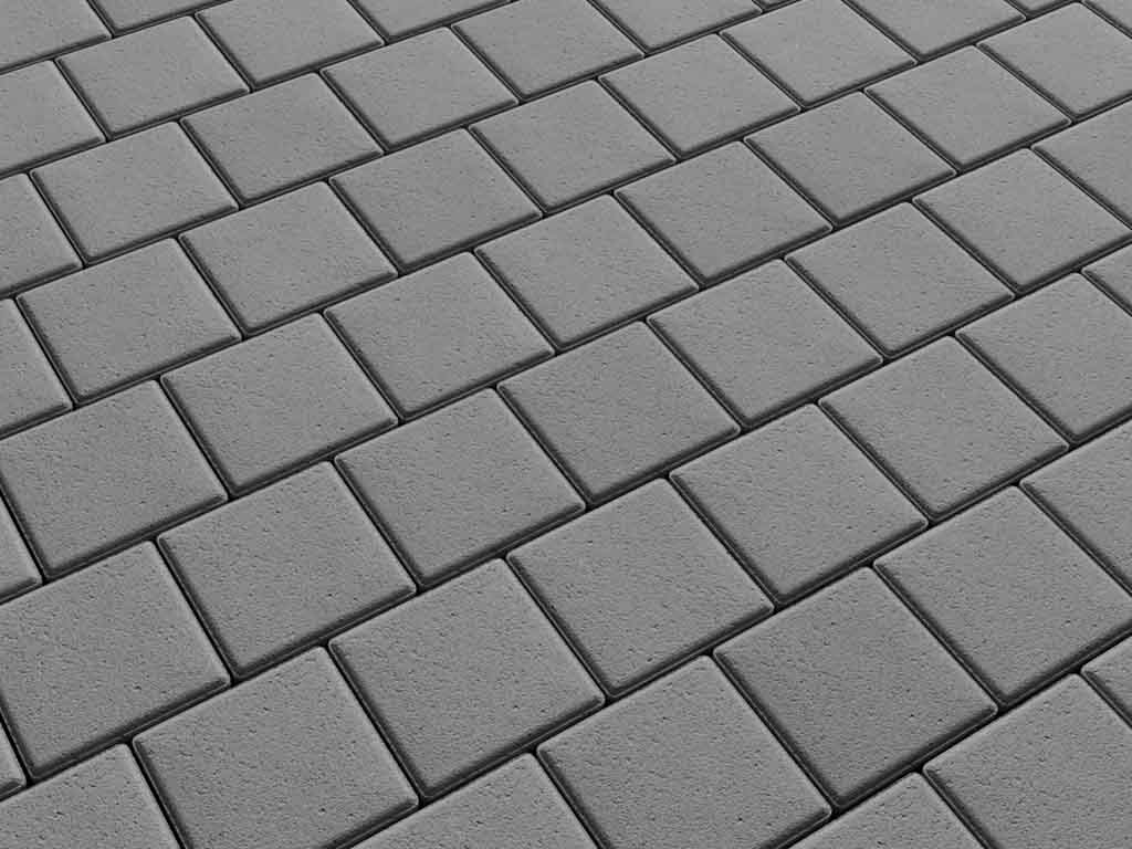 Плитка тротуарная Квадрат А.3.К.4 стандарт гладкий серый, 100*100*40 мм 