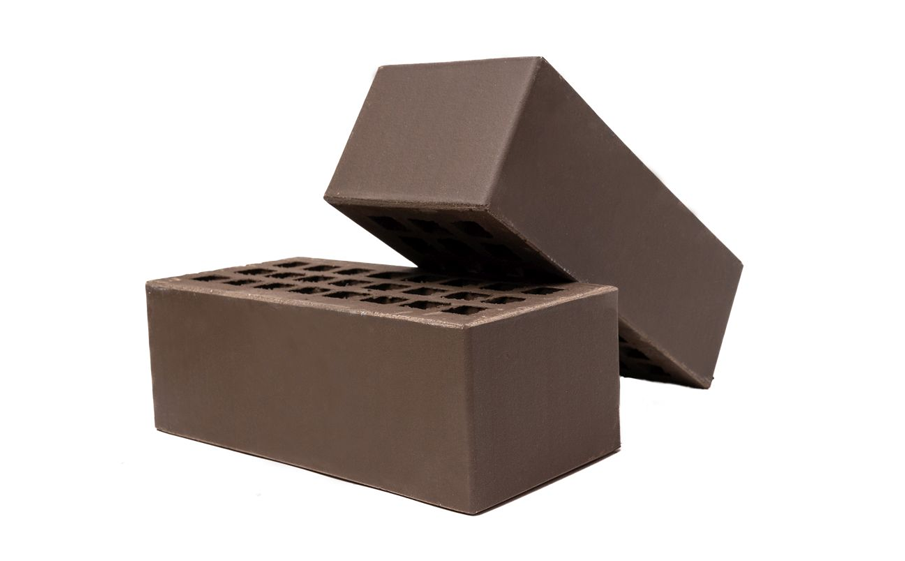 Кирпич облицовочный Губский КЗ, гладкий, коричневый, 250*120*88 мм