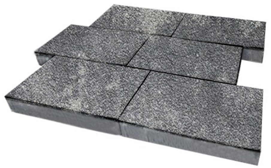 Плитка тротуарная SteinRus, Парк Плейс Б.3.П.8, Native, ColorMix Актау, 600*300*80 мм