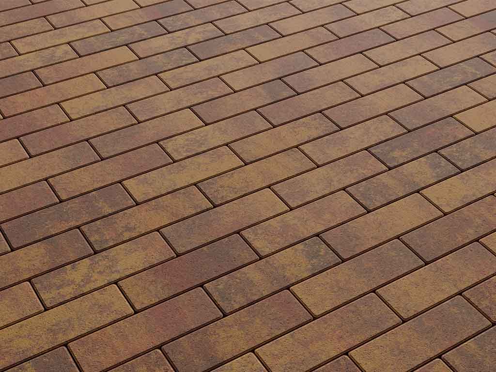 Плитка тротуарная Паркет Б.4.П.6 листопад гладкий осень, 180*60*60 мм