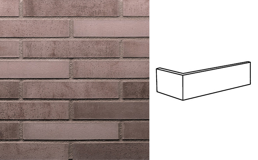 Клинкерная плитка угловая King Klinker Old Castle HF54 Roman theatre, 240*52*115*14 мм