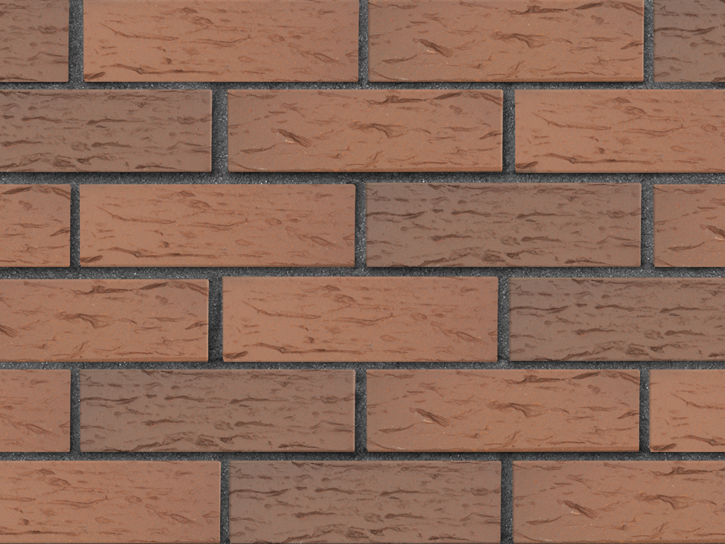 Кирпич облицовочный пустотелый ЛСР, светло-коричневый флэш, рустик, 250*120*65 мм