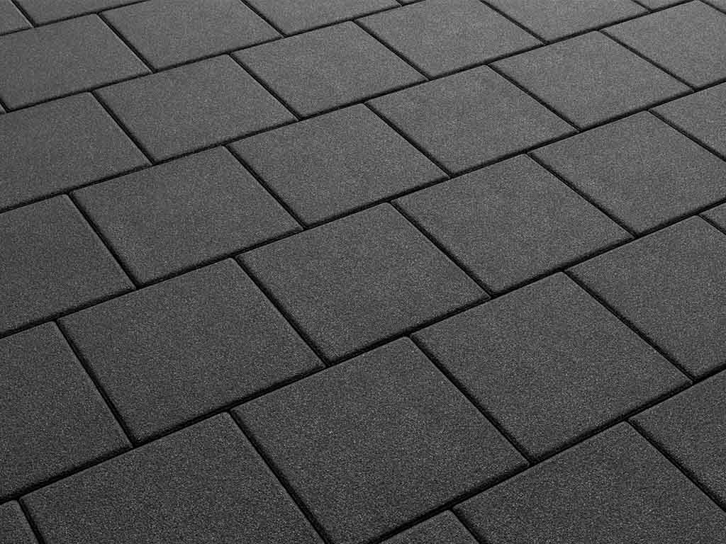 Плитка тротуарная Квадрат А.2.К.4, стоунмикс черный, 200*200*40 мм