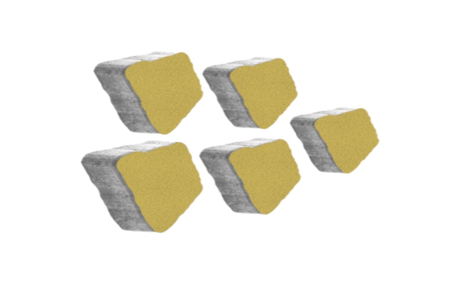 Плитка тротуарная Антик Б.3.А.6 гранит желтый, комплект 5 шт, толщина 60 мм