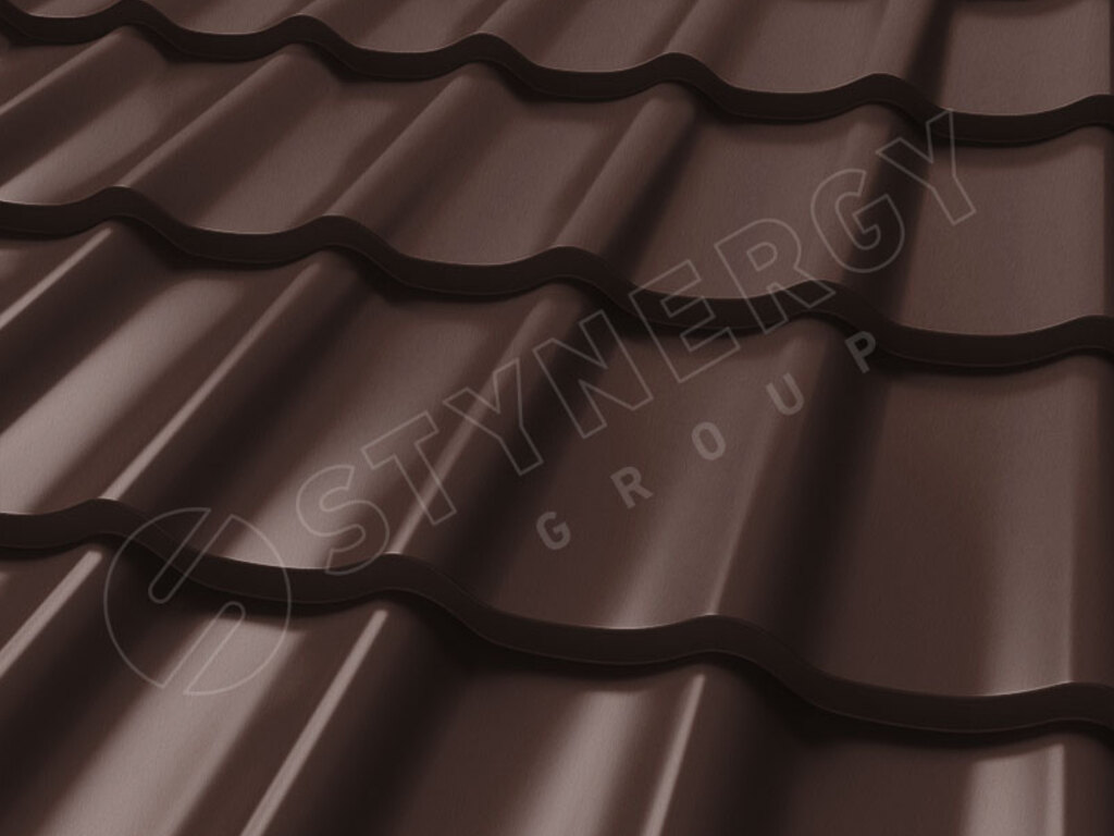 Металлочерепица Stynergy СМ Классик Rooftop Кашемир матовый RAL 8017