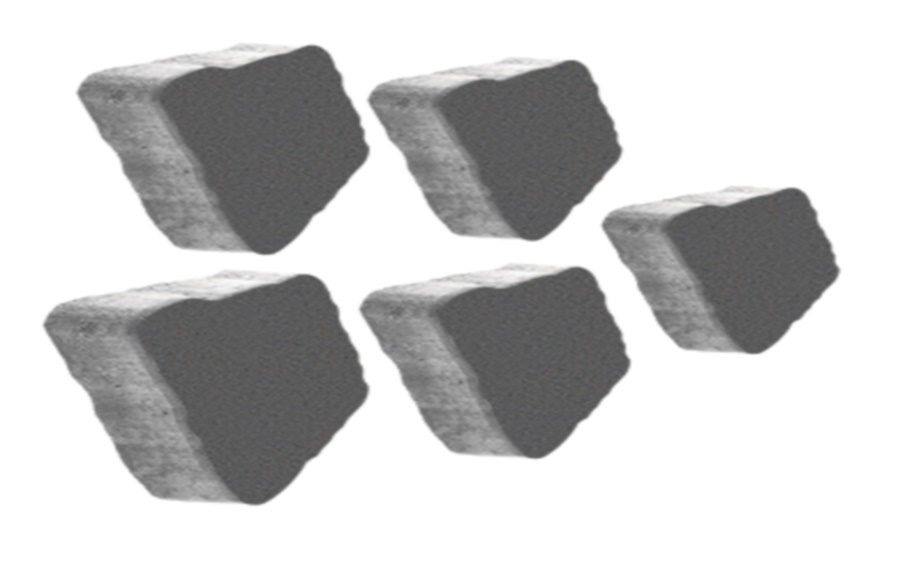 Плитка тротуарная Антик А.3.А.4 гранит серый, комплект 5 шт, толщина 40 мм