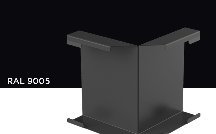 Внутренний угол Galeco к лицевой планке для системы STAL 2 D 125/80*80 мм, RAL 9005