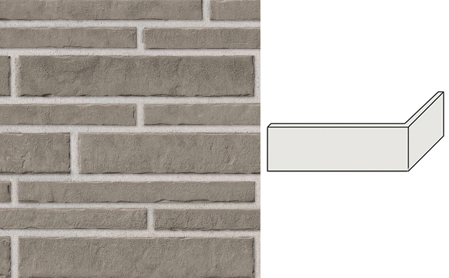 Клинкерная плитка угловая Stroeher Zeitlos, 237 austerrauch, 240*115*52*14 мм