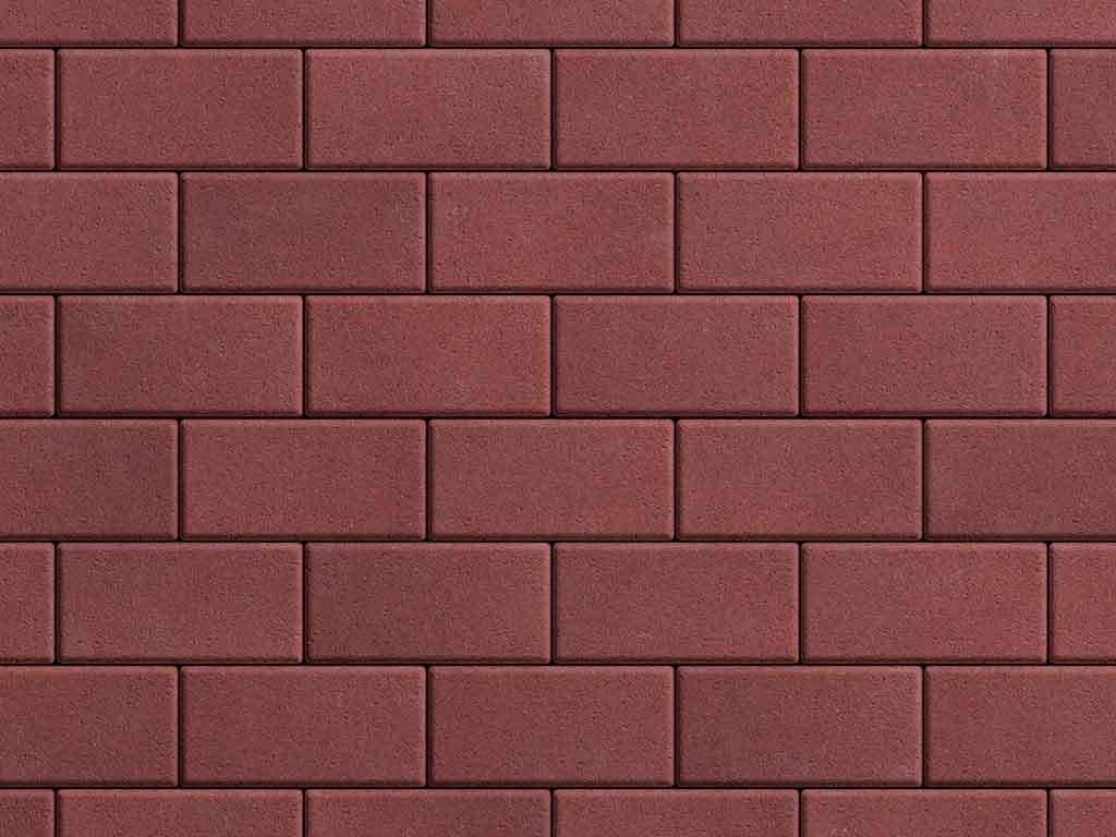 Плитка тротуарная Прямоугольник Б.2.П.6 стандарт гладкий красный, 200*100*60 мм