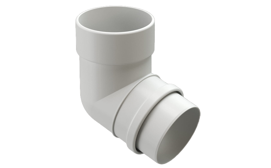 Колено трубы Docke LUX 72 градуса, пломбир